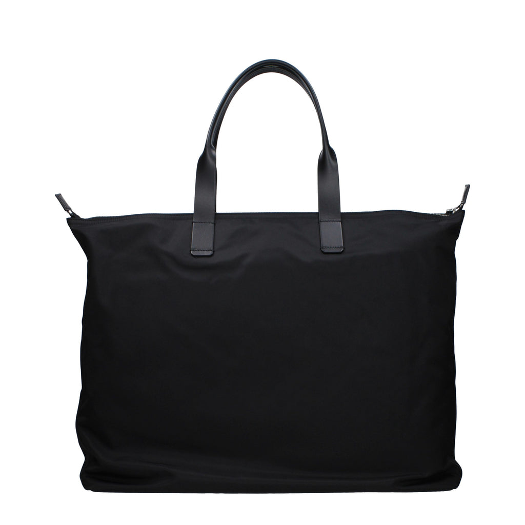 Black nylon Dolce & Gabbana shoulder bag with adjustable strap and subtle branding, stylish and lightweight for everyday use.