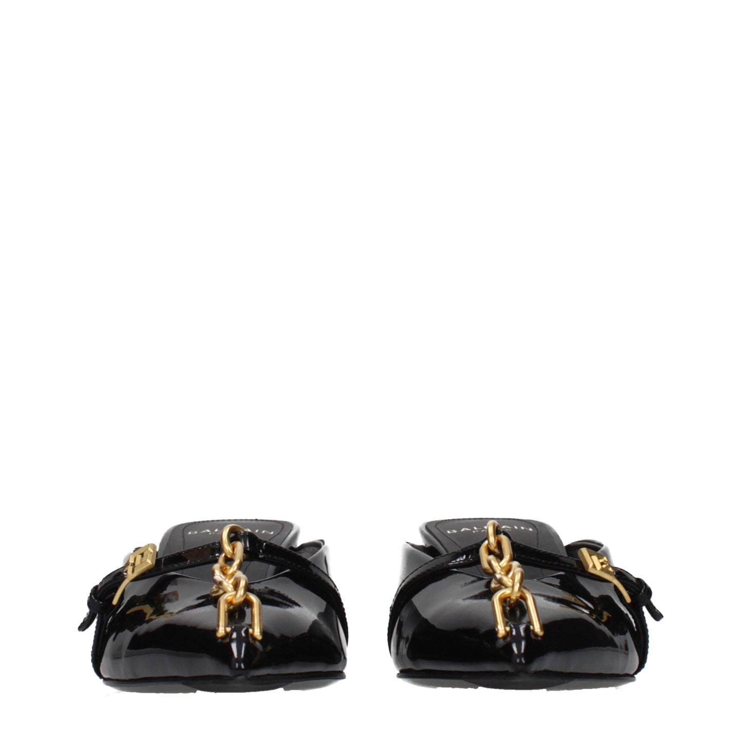 Balmain Black Leather Platform Sandals Balmain