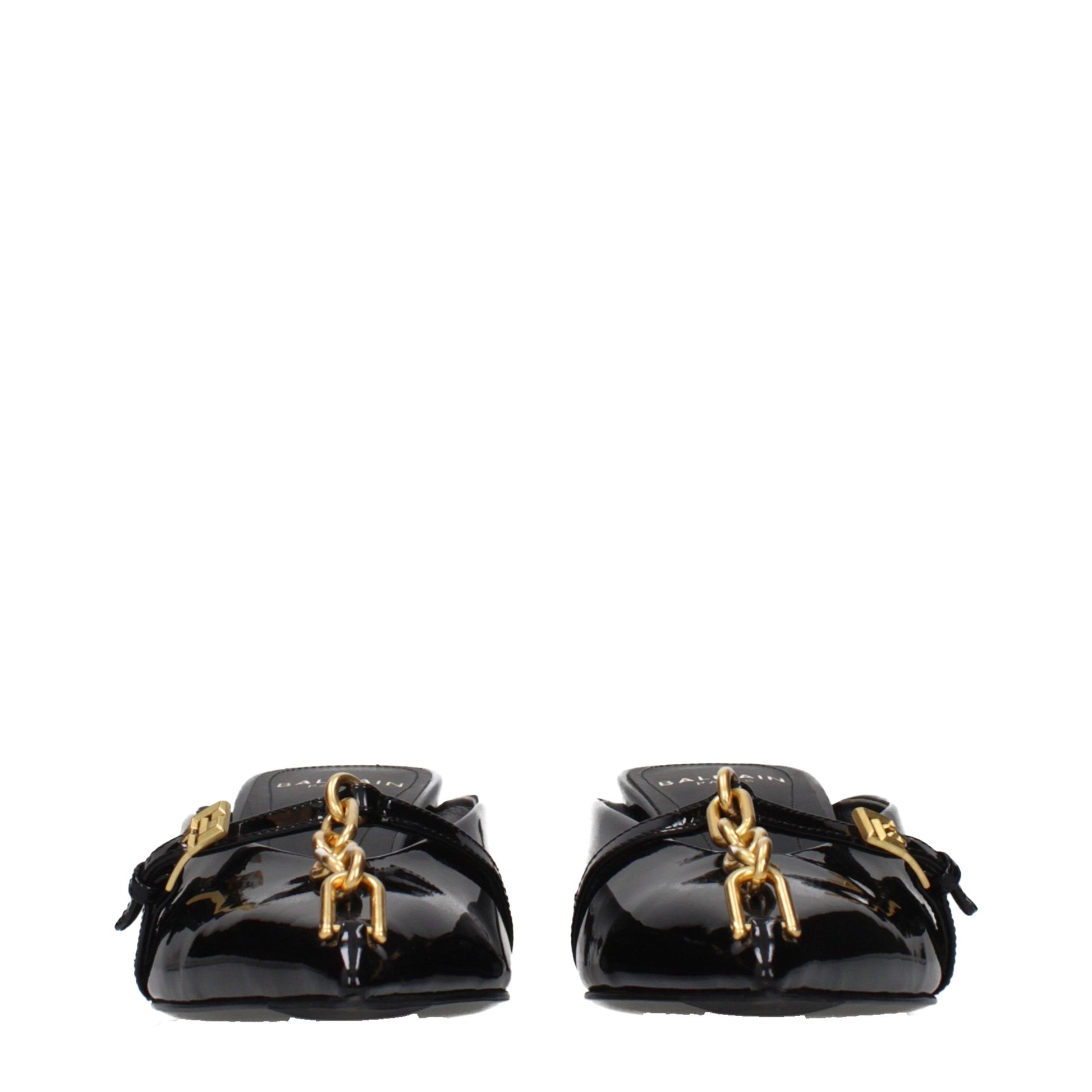 Balmain Black Leather Platform Sandals Balmain