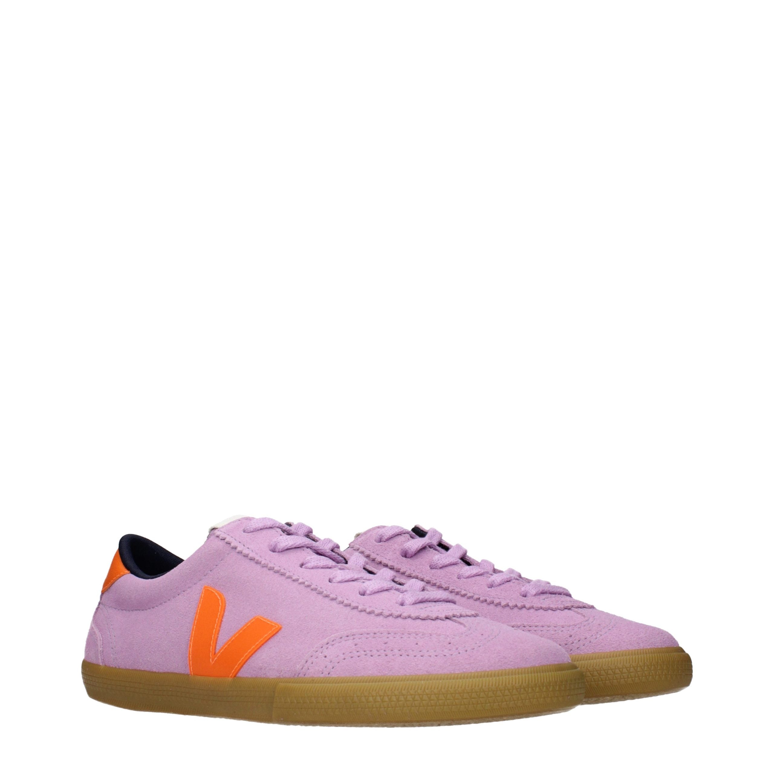 Veja Pink Leather Low Top Sneakers Veja