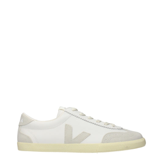 Veja White Leather Low Top Sneakers Veja