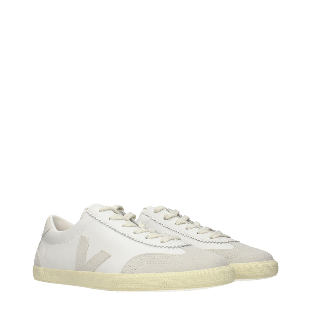 Veja White Leather Low Top Sneakers Veja