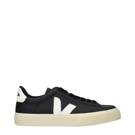 Veja Black Leather Low Top Sneakers Veja