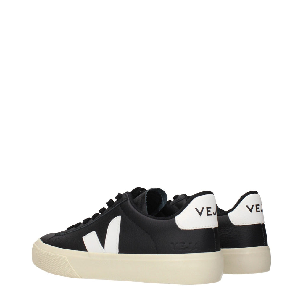 Veja Black Leather Low Top Sneakers Veja