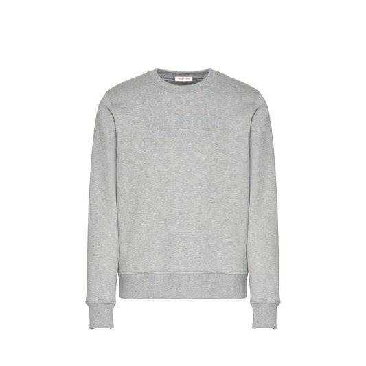 Valentino Garavani Gray Cotton Sweatshirt Valentino Garavani
