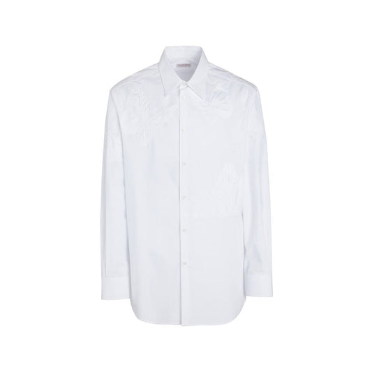 Valentino Garavani White Cotton Dress Shirt Valentino Garavani