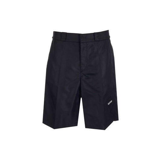 Valentino Garavani Black Nylon Bermuda Shorts Valentino Garavani