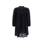 Black cotton casual dress by Isabel Marant Étoile, featuring a relaxed fit and simple, stylish design.
