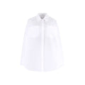 Valentino Garavani white cotton dress shirt with classic collar and button front, tailored for a sleek, elegant look.