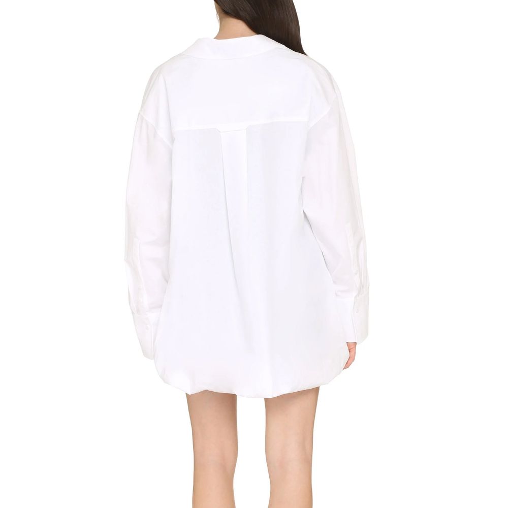 White cotton dress shirt by Valentino Garavani with a classic collar and button-down front, tailored fit, and subtle branding.