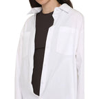 White cotton dress shirt by Valentino Garavani featuring a classic collar and button-down front.