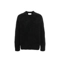 Jil Sander Black Alpaca Leather Sweater