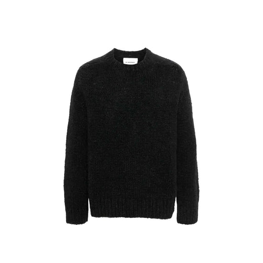 Jil Sander Black Alpaca Leather Sweater