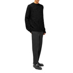 Jil Sander Black Alpaca Leather Sweater