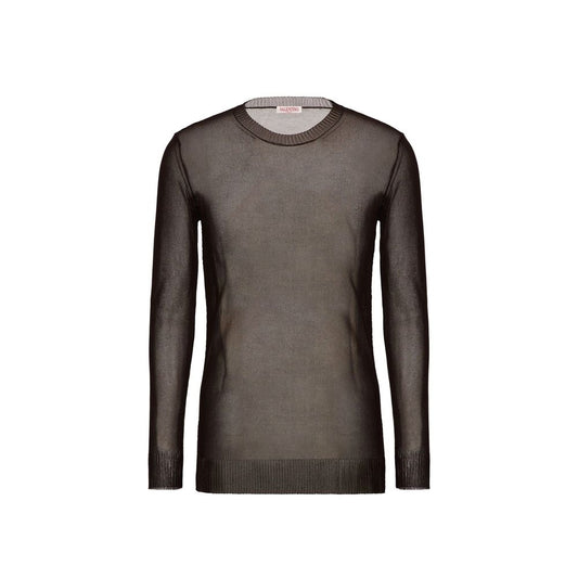 Valentino Garavani Brown Silk Sweatshirt Valentino Garavani