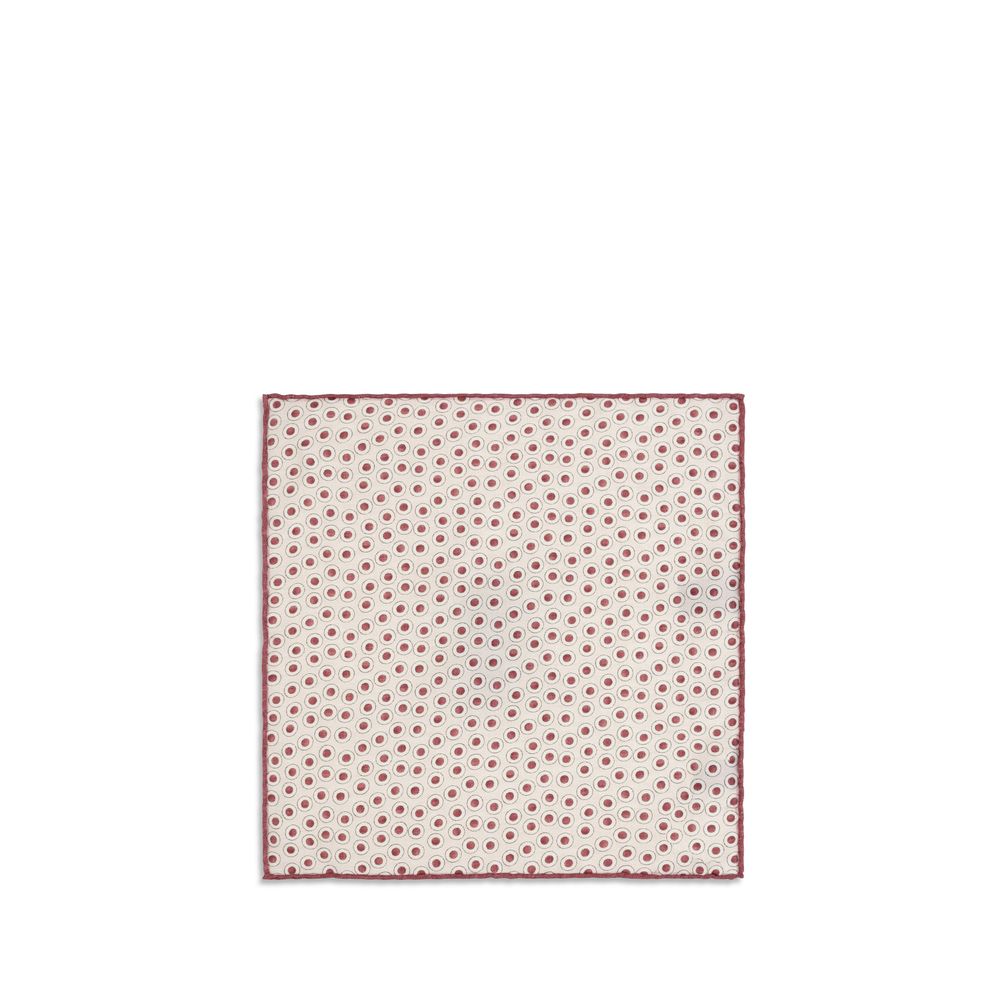 Red silk wallet by Brunello Cucinelli, featuring a sleek design with subtle branding and elegant craftsmanship.