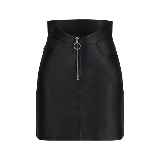 Fiorucci Black Lamb Leather Mini Skirt Fiorucci