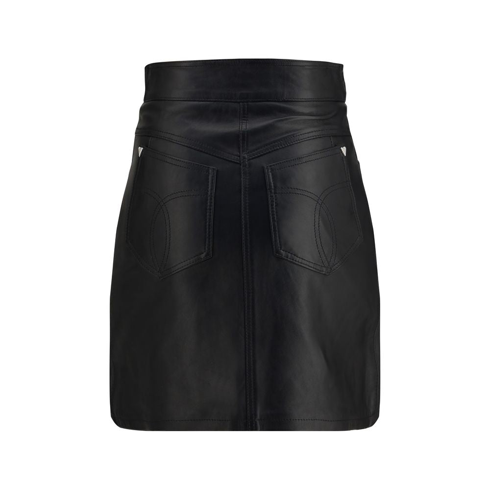 Fiorucci Black Lamb Leather Mini Skirt Fiorucci