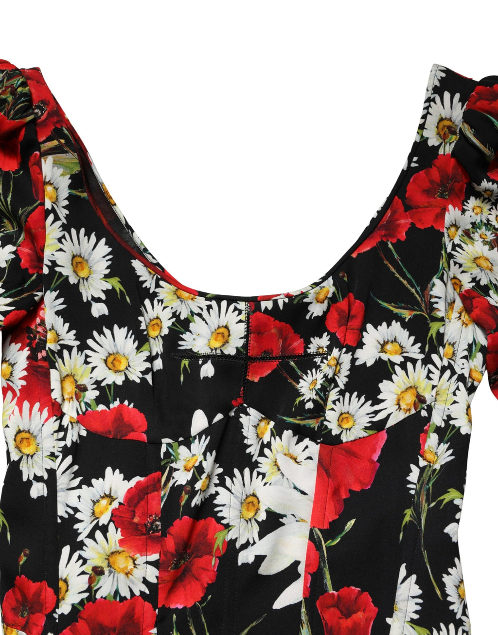 Dolce & Gabbana Black Floral Silk Long Sleeves Gown Dress - Eljoys Fashion 
