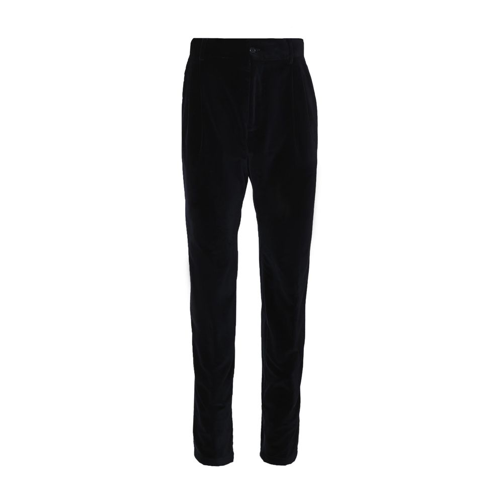 Dolce & Gabbana Black Cotton Casual Pants Dolce & Gabbana