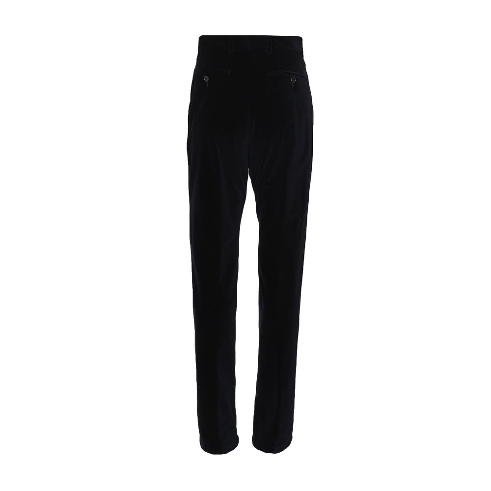 Dolce & Gabbana Black Cotton Casual Pants Dolce & Gabbana