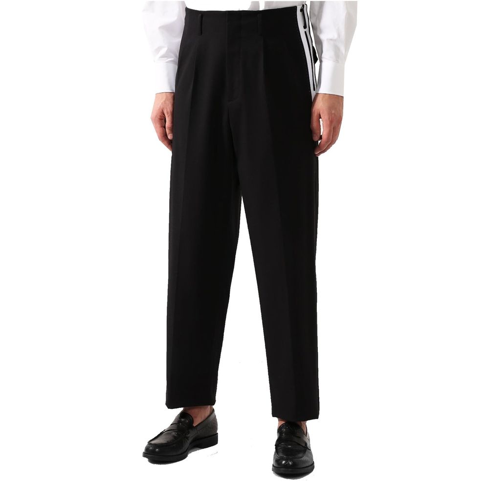Dolce & Gabbana Black Cotton Casual Pants Dolce & Gabbana