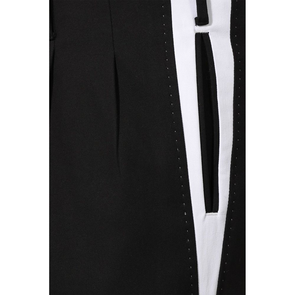 Dolce & Gabbana Black Cotton Casual Pants Dolce & Gabbana