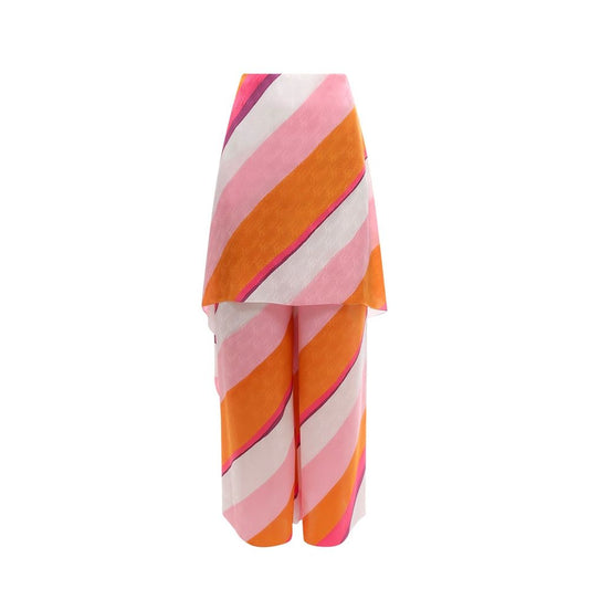 Fendi Multicolor Silk Pants Fendi