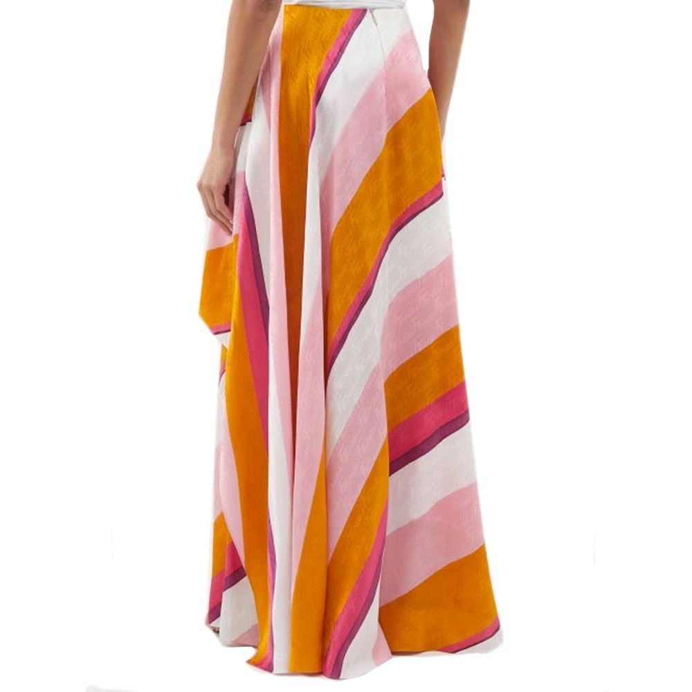Fendi Multicolor Silk Pants Fendi
