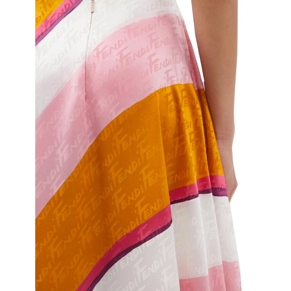 Fendi Multicolor Silk Pants Fendi