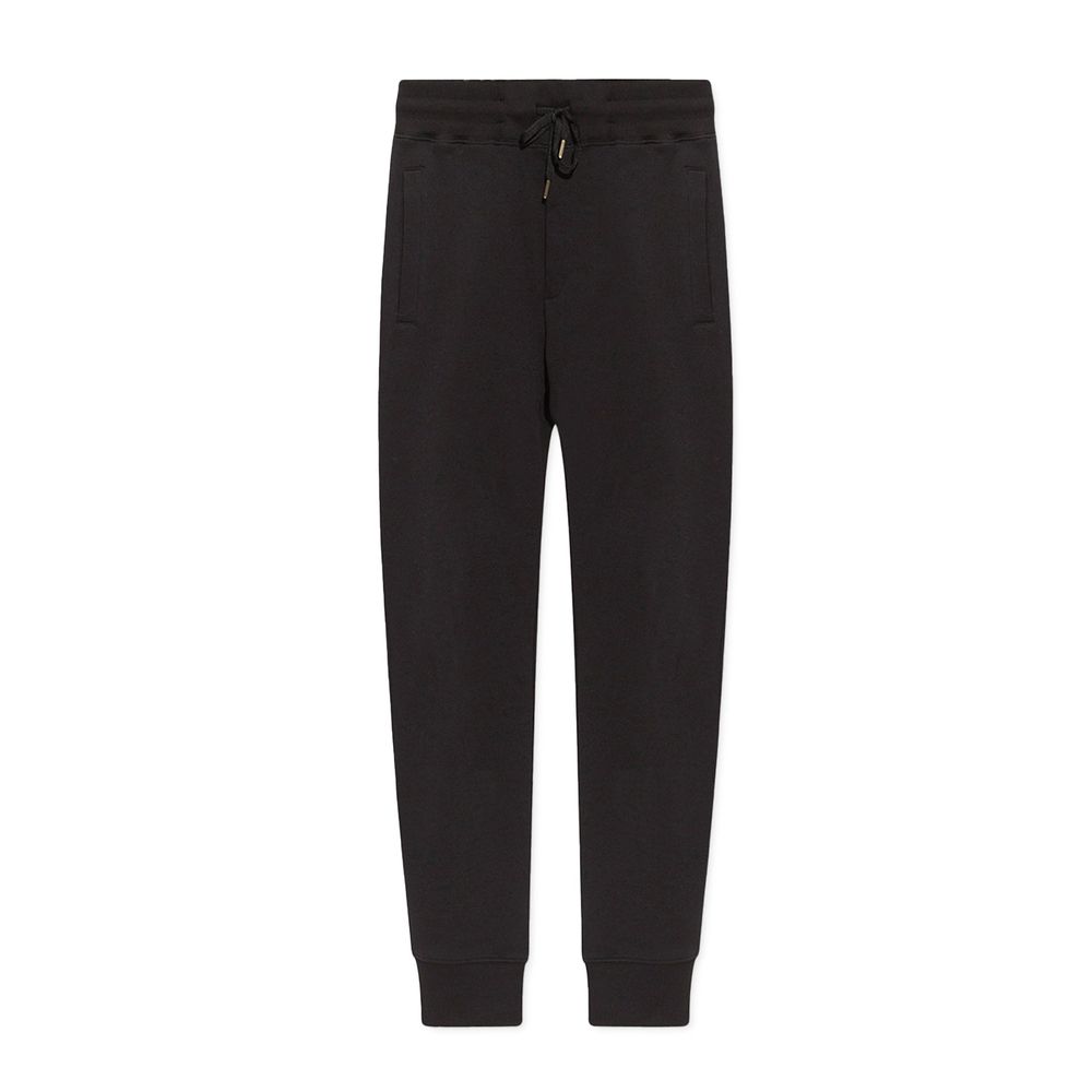 Versace Jeans Black Cotton Joggers Workout Pants Versace Jeans