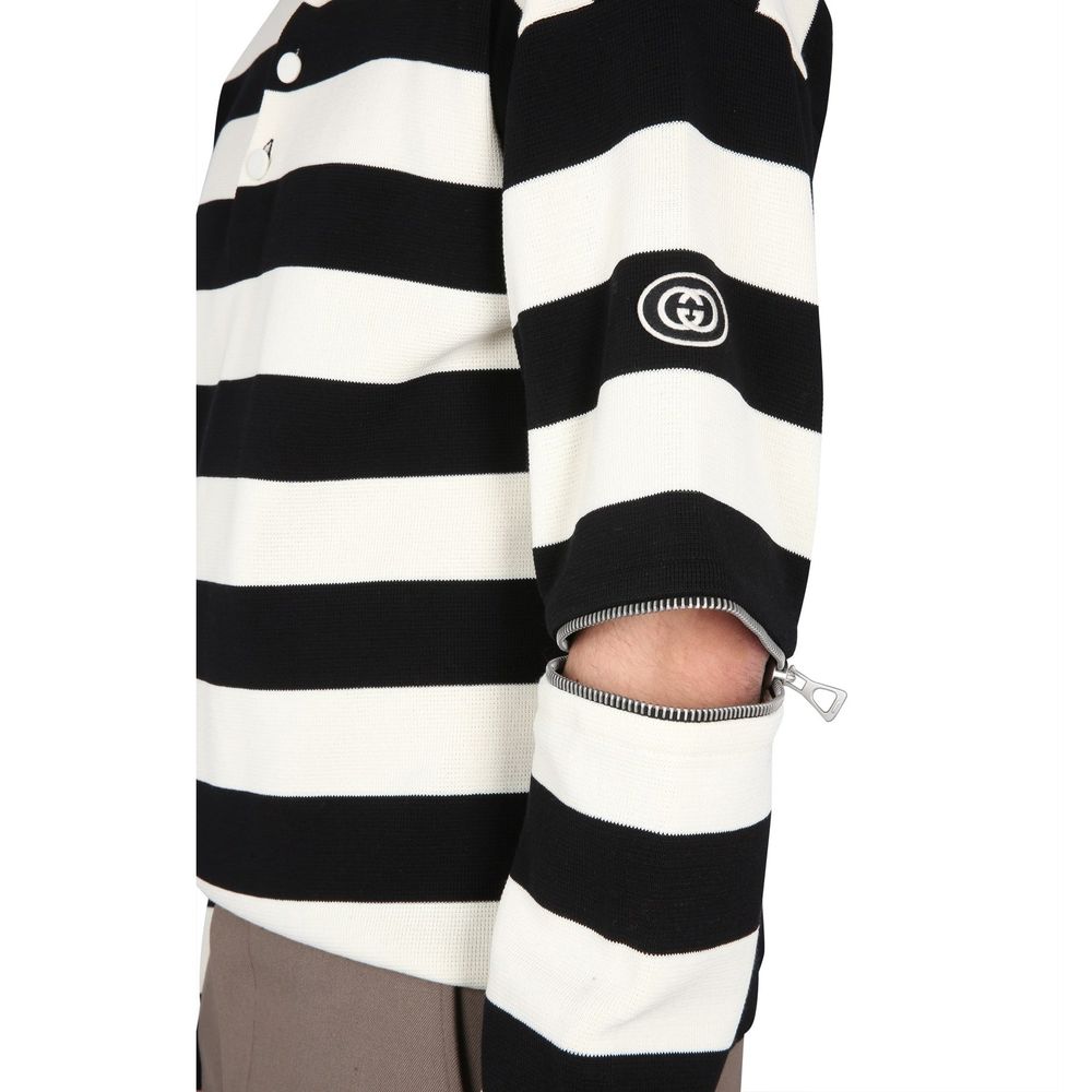 Gucci White Cotton Polo Shirt Gucci