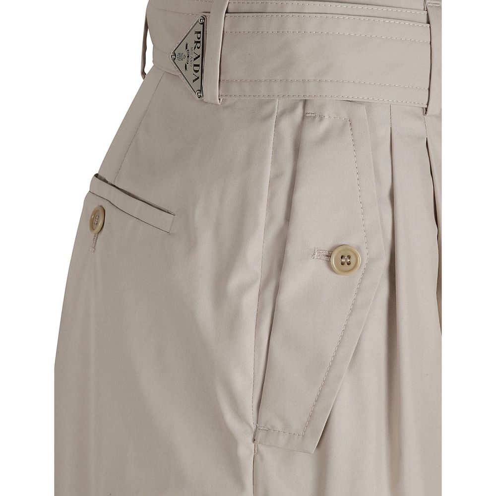 Prada Beige Cotton Cargo Pants Prada