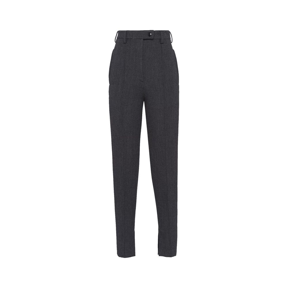 Prada Gray Elastane Pants Prada