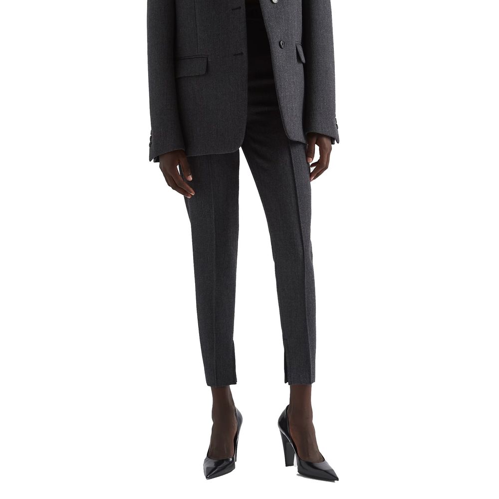 Prada Gray Elastane Pants Prada