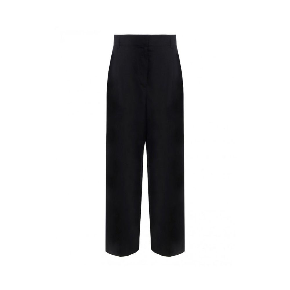 Salvatore Ferragamo Black Silk Casual Pants Salvatore Ferragamo