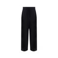 Salvatore Ferragamo Black Silk Casual Pants Salvatore Ferragamo
