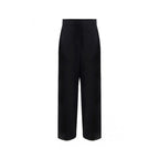 Salvatore Ferragamo Black Silk Casual Pants Salvatore Ferragamo