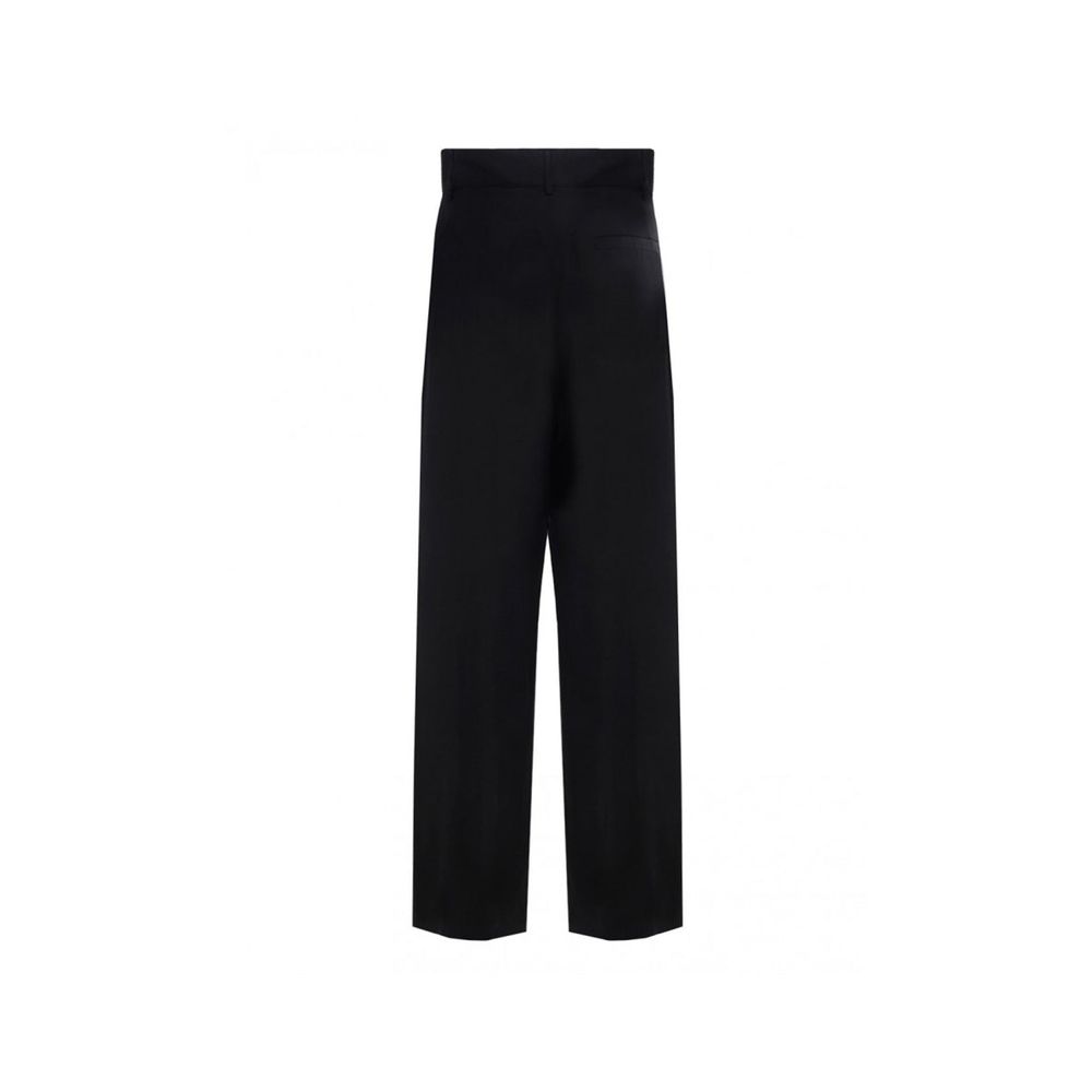 Salvatore Ferragamo Black Silk Casual Pants Salvatore Ferragamo