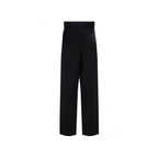 Salvatore Ferragamo Black Silk Casual Pants Salvatore Ferragamo
