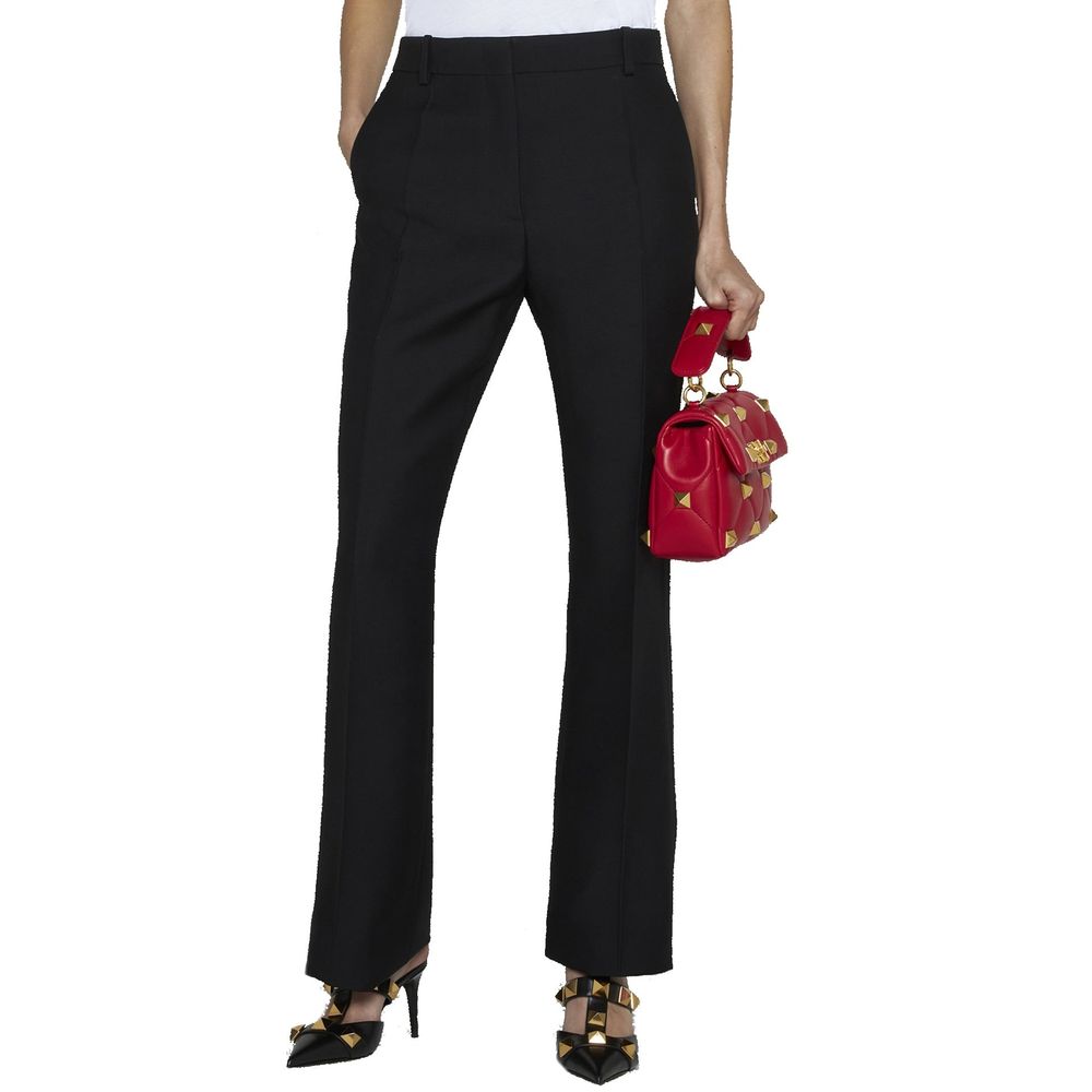 Valentino Black Silk Flared Pants Valentino