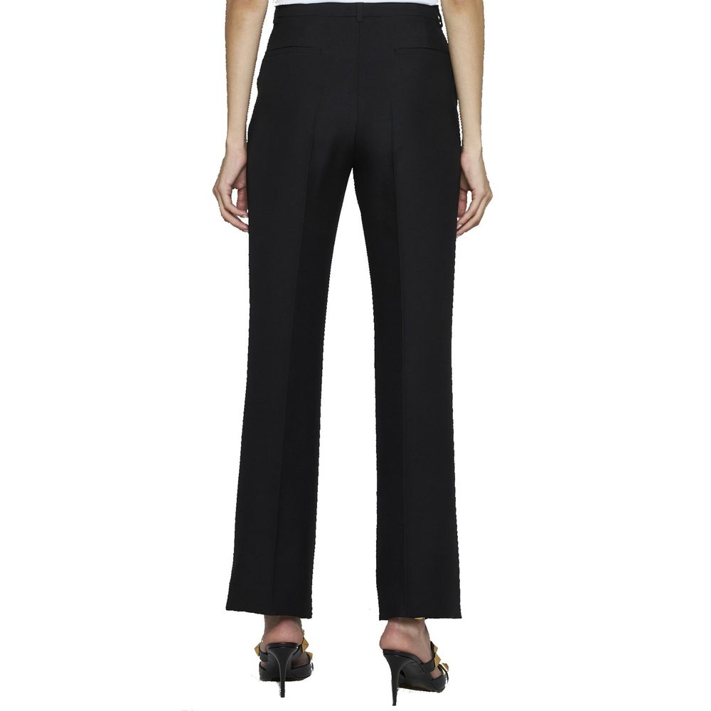 Valentino Black Silk Flared Pants Valentino