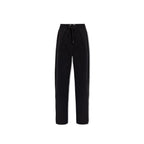 Versace Black Cotton Casual Pants Versace