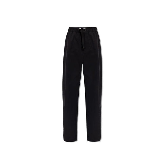 Versace Black Cotton Casual Pants Versace