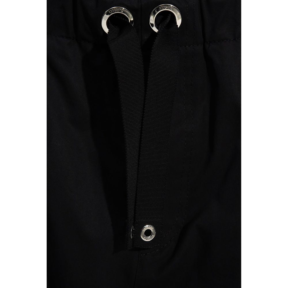 Versace Black Cotton Casual Pants Versace