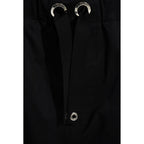 Versace Black Cotton Casual Pants Versace