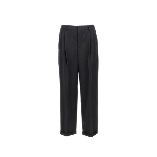 Saint Laurent Black Cashmere Casual Pants Saint Laurent