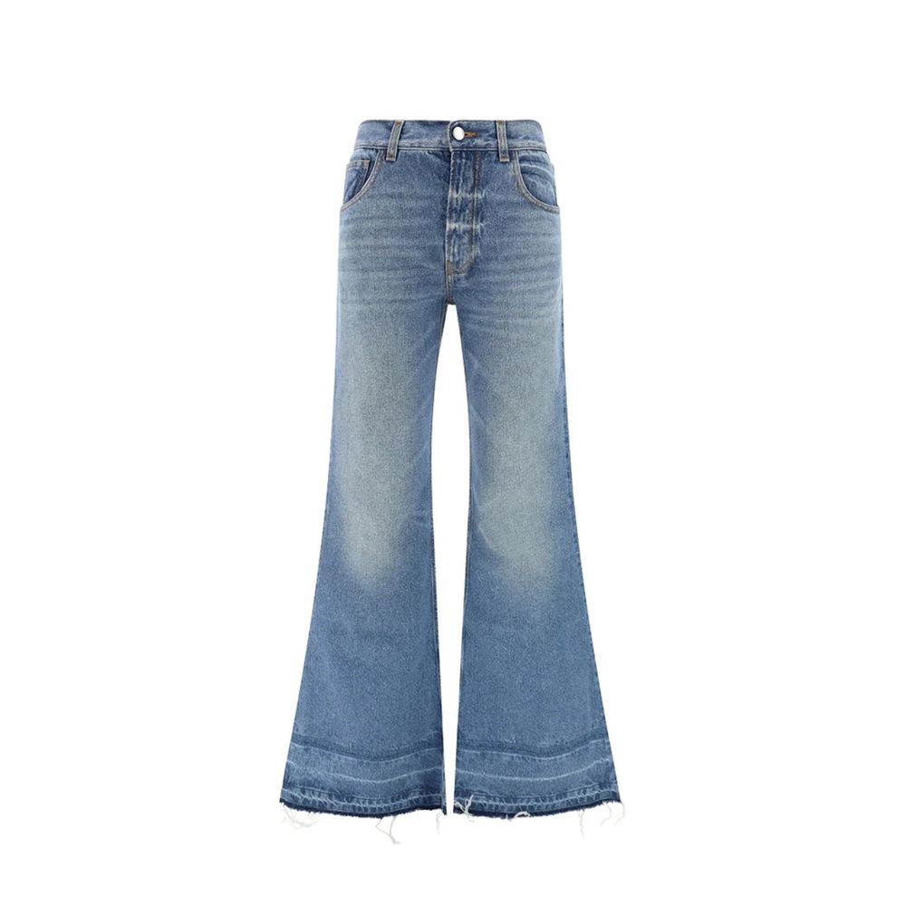 Chloé Blue Cotton Bootcut Jeans Chloé