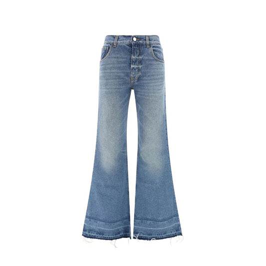 Chloé Blue Cotton Bootcut Jeans Chloé