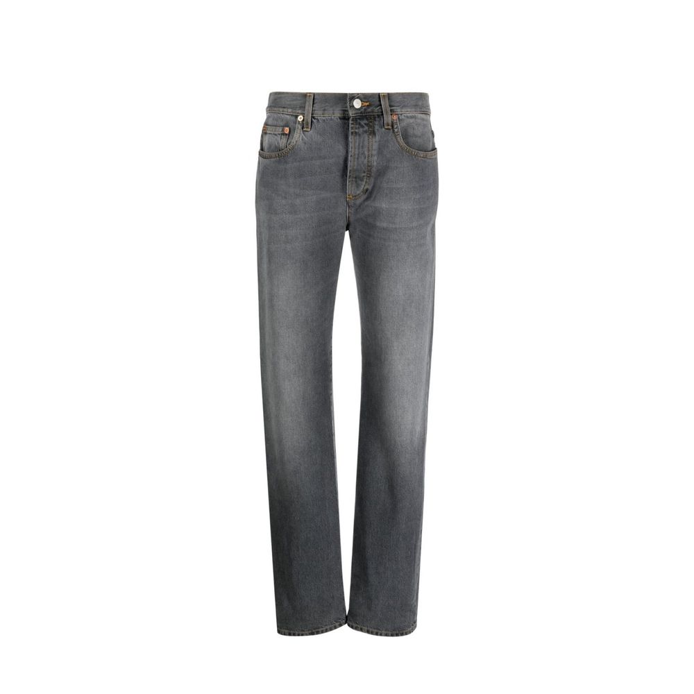 Gucci Gray Cotton Relaxed Fit Jeans Gucci